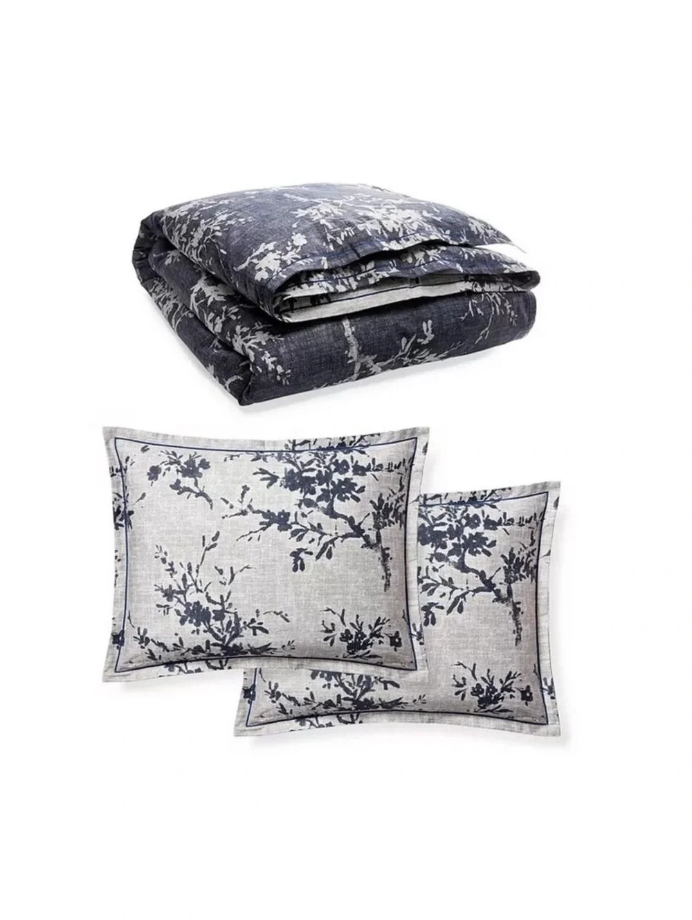 Ralph Lauren Home Eva Floral Reversible 3-Piece King Duvet Cover Set Navy Multi